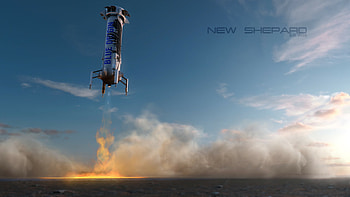 Blue Origin, New Shepard artwork, Astronomical inspiration, Space innovation HD wallpaper