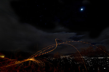 Night, Lights, Dark, Long Exposure HD wallpaper