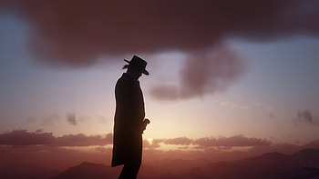 RDR2 Arthur Morgan, Arthur Morgan, Red Dead Redemption 2, sunset HD wallpaper