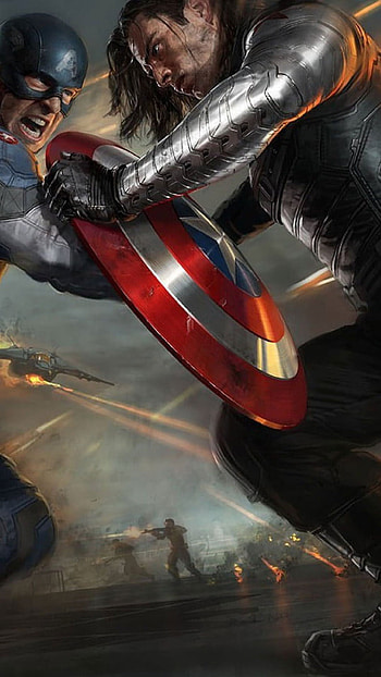 Winter Soldier, Captain America, Winter Soldier, Illustration HD phone wallpaper