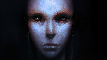 Dark, face, fantasy, artistic HD wallpaper