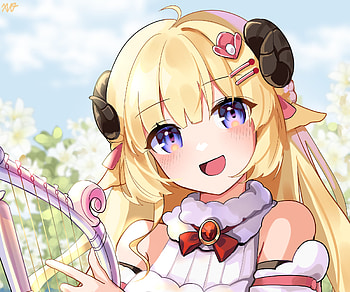 Tsunomaki Watame, hololive, Tsunomaki Watame, Anime, Virtual Youtuber HD wallpaper