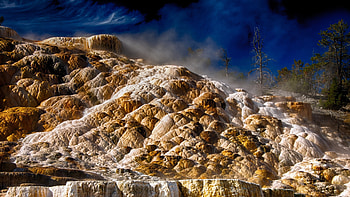 Mammoth Hot Springs, Geology HD wallpaper