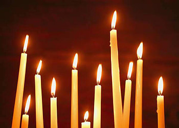 candles, night, fire, light HD wallpaper