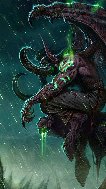 Illidan Stormrage, Warcraft art, World of Warcraft, Legendary character HD phone wallpaper