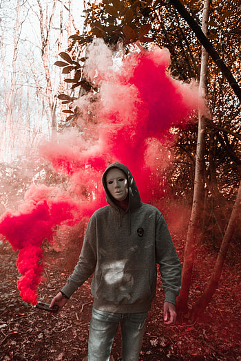 Anonymous, Miscellanea, Miscellaneous, Mask, Colored Smoke, Coloured Smoke, Hood HD phone wallpaper