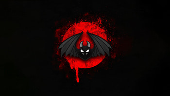 Minimal red bat, 1440p resolution, , Eye-catching HD wallpaper
