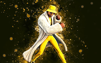 Winter Anderson Paak, , yellow neon lights, Fortnite Battle Royale, Fortnite characters, Winter Anderson Paak Skin, Fortnite, Winter Anderson Paak Fortnite HD wallpaper