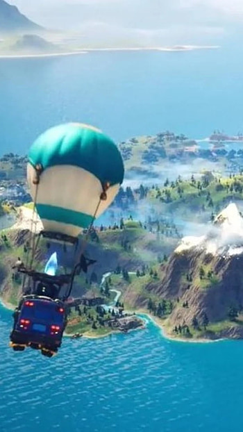 Fortnite Chapter 3, Season 2, Fortnite Sky, Hot Air Balloon HD phone wallpaper