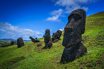 Ranu Raraku, man made, statue HD wallpaper