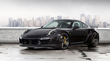 Black car, 2019 Porsche 911 Turbo HD wallpaper