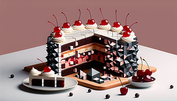 Black Forest Cake for and Background, black forest cake, cake, dessert, cherry, geometry HD wallpaper