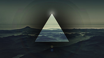 triangle, light, dark HD wallpaper