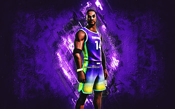 Fortnite Half Court Hero Skin, Fortnite, main characters, purple stone background, Half Court Hero, Fortnite skins, Half Court Hero Skin, Half Court Hero Fortnite, Fortnite characters HD wallpaper