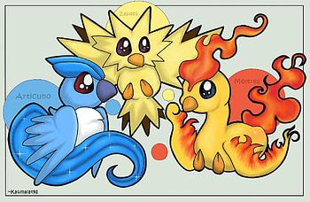 bird type pokemon Legendary birds and background HD wallpaper