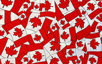 canadian flags pattern, flag of Canada, background with canadian flags, Canada, flags patterns HD wallpaper