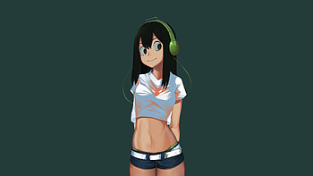 Hot Tsuyu Asui, Boku no Hero Academia anime girl, minimal, anime girl HD wallpaper