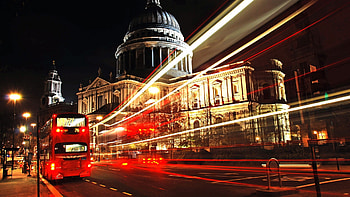 london, city, bus, night HD wallpaper