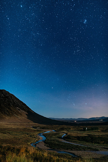 Nature, Rivers, Sky, Starry Sky, Hills, Hill HD phone wallpaper