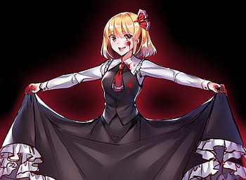 Anime girl, Rumia, touhou HD wallpaper