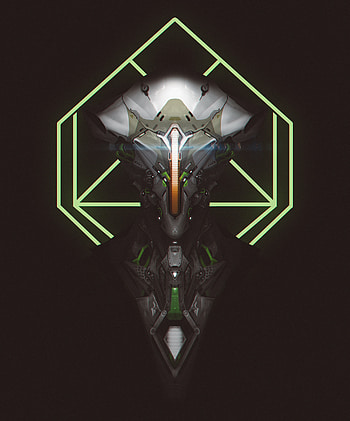 Art, Dark, Lines, Glow, Robot HD phone wallpaper