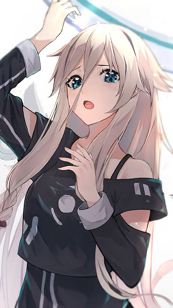 IA — Azure Gaze: Long-Haired Vocaloid, blue eyes, long hair, IA (Vocaloid), Anime, Vocaloid HD phone wallpaper