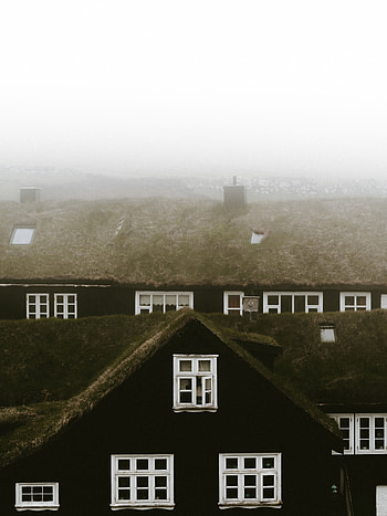 Houses, Building, Miscellanea, Miscellaneous, Fog, Haze, Scandinavia HD phone wallpaper