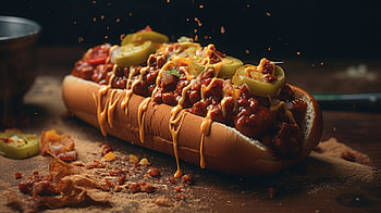 Chili Cheese Hot Dog, chili dog, food, hot dog HD wallpaper