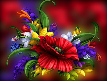 pretty flowers, natur, bouquet, flowers, color HD wallpaper