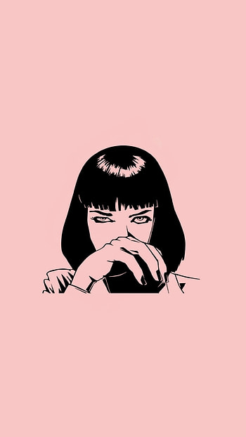 Pulp fiction, minimal, material, mia, vector HD phone wallpaper