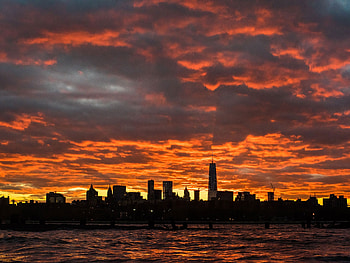 New York Sunset, Sunset spots, NYC beauty, Scenic skyline HD wallpaper