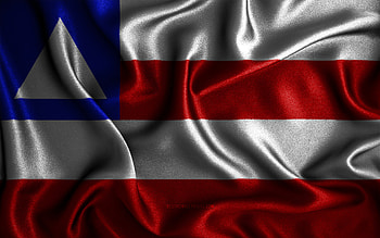 Bahia flag, , silk wavy flags, brazilian states, Day of Bahia, fabric flags, Flag of Bahia, 3D art, Bahia, South America, States of Brazil, Bahia 3D flag, Brazil HD wallpaper
