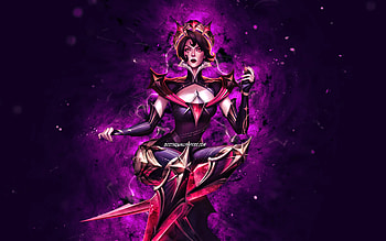 Arcana Camille, , violet neon lights, League of Legends, MOBA, artwork, Arcana Camille Skin, Arcana Camille Build, LoL, Arcana Camille League of Legends HD wallpaper