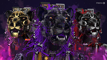 Chiptos Mecha Lion Pride Robot NFT Computer Part Wire Mane Normal, robot HD wallpaper