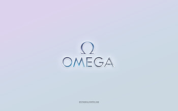 Omega logo, cut out 3d text, white background, Omega 3d logo, Omega emblem, Omega, embossed logo, Omega 3d emblem HD wallpaper