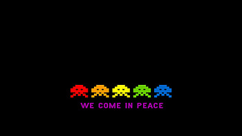 Space Invaders Retro Minimalism , space-invaders, games, minimalism, artwork, minimalist, dark, black HD wallpaper