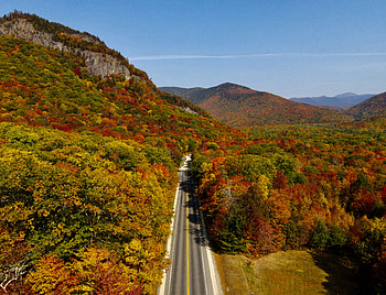 Nature, Mountains, Autumn, View From Above, Road, Forest HD wallpaper