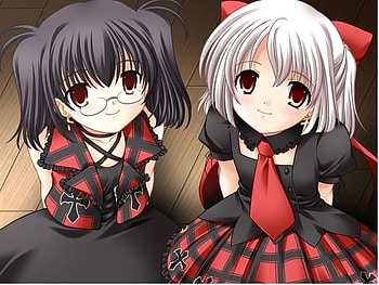 We're totally innocent master! >^ , maid, mischief, anime, girls, school girl HD wallpaper