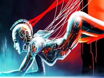 Electric woman, Electric, colors, robot, woman HD wallpaper
