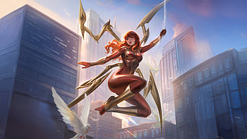 Iron Spider Mary Jane, magic-the-gathering-arena, mary-jane, gwen-stacy, superheroes, artwork, art, digital-art, artstation HD wallpaper