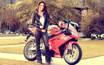 Girl With Bike Gallery HD wallpaper