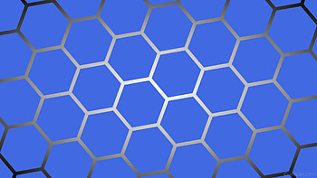 grey gradient hexagon black blue white glow royal blue dark gray HD wallpaper
