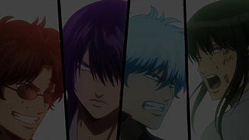 The Four Heavenly Kings, Gintoki Sakata, Kotaro Katsura, Shinsuke Takasugi, Sakamoto Tatsuma, Anime, Gintama HD wallpaper
