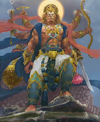 Vikas Chopra - Narasimha Bhagavan was 4th incarnation of Bhagavan Vishnu Narasimha Jayanti is observed on Vaishakha Shukla Chaturdashi Bhagwan Vishnu appeared in the avatar of Narasimha(half lion&half human)-a fierce form, Angry Vishnu HD phone wallpaper