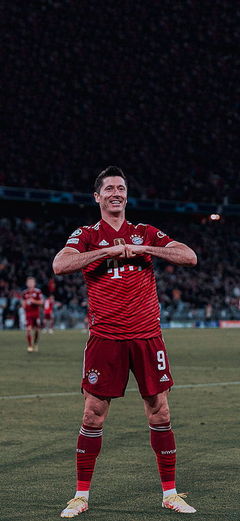Lewandowski 2021, sports uniform, football, bayern HD phone wallpaper