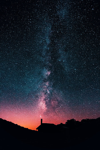 Sky, Universe, Stars, Night, Dark HD phone wallpaper