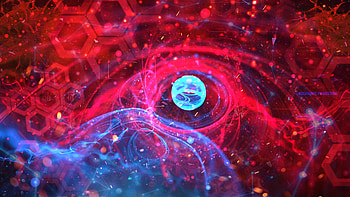 Abstract, Glare, Bright, Fractal, Ball, Glow HD wallpaper
