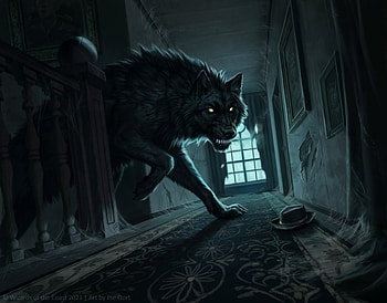 Wolf Demon, Artwork, Wolves, Horror Art, Art HD wallpaper