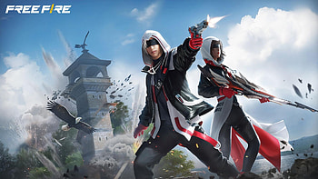 Garena Fire - Dynamic Duo Action Scene, video game, Garena Fire HD wallpaper