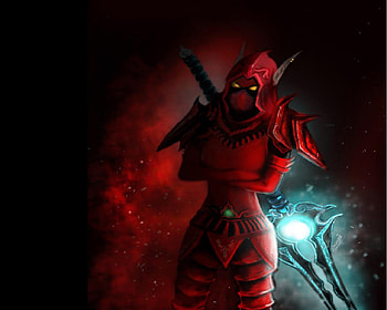 Red Assassin, sword, fantasy, assassin, red HD wallpaper